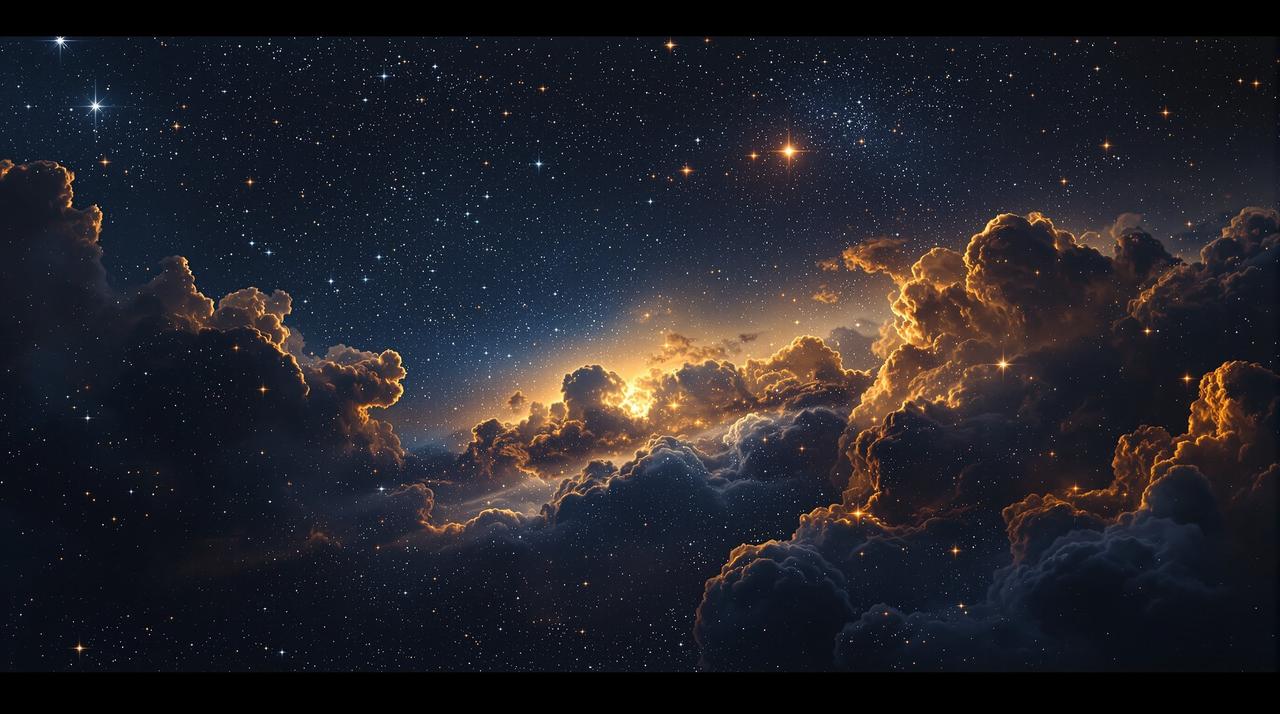 短剧库夸克 - 璀璨星空背景，闪亮的天狼星照耀夜空